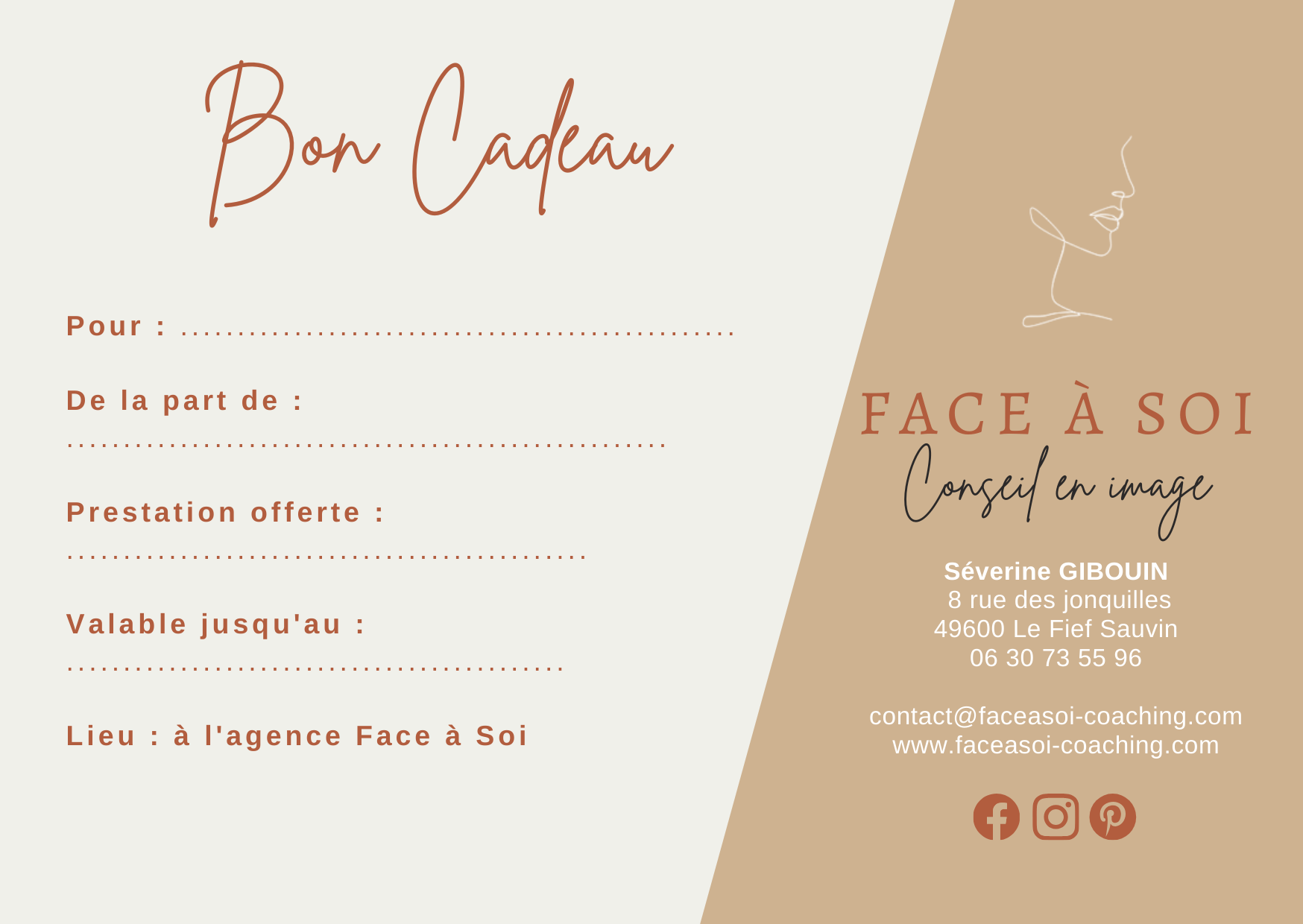 Carte cadeau verso